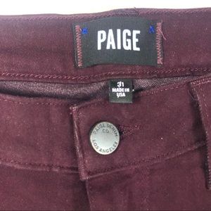 PAIGE Aubergine purple ankle skinny jeans 31 x 28
